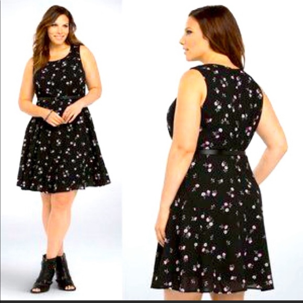 Torrid Black & Floral Dress